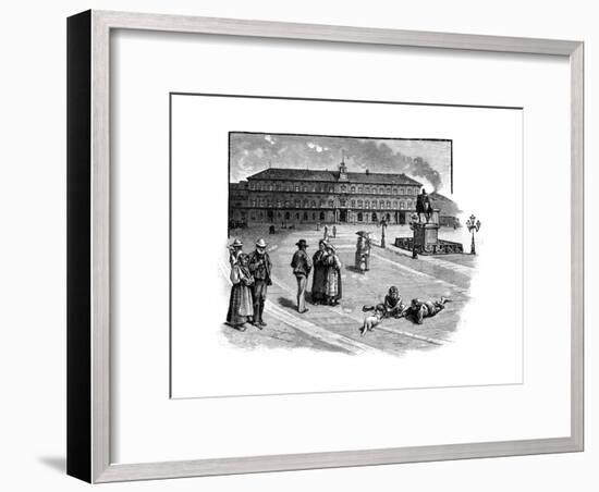 The Royal Palace, Naples, Italy, C1888-null-Framed Giclee Print