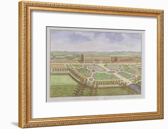 The Royal Palace of Hampton Court, from "Survey of London"-Leonard Knyff-Framed Giclee Print