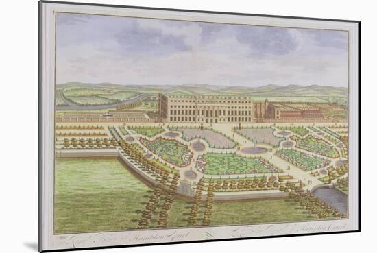 The Royal Palace of Hampton Court, from "Survey of London"-Leonard Knyff-Mounted Giclee Print
