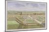 The Royal Palace of Hampton Court, from "Survey of London"-Leonard Knyff-Mounted Giclee Print