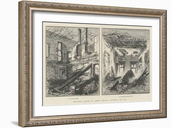 The Royal Palace of Laeken, Brussels, Destroyed by Fire-Frank Watkins-Framed Giclee Print
