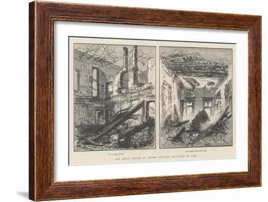 The Royal Palace of Laeken, Brussels, Destroyed by Fire-Frank Watkins-Framed Giclee Print