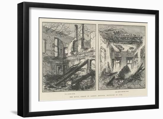 The Royal Palace of Laeken, Brussels, Destroyed by Fire-Frank Watkins-Framed Giclee Print