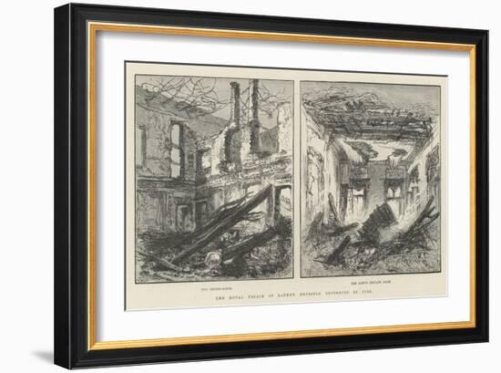 The Royal Palace of Laeken, Brussels, Destroyed by Fire-Frank Watkins-Framed Giclee Print