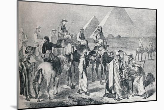 The royal party leaving the encampment at Giza, Egypt, c1861 (1910)-Unknown-Mounted Giclee Print