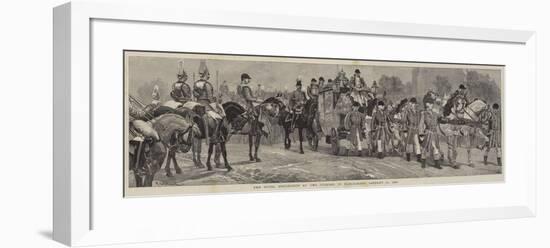 The Royal Procession at the Opening of Parliament, 21 January 1886-Richard Caton Woodville II-Framed Giclee Print