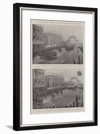 The Royal Progress Through the City and South London, 25 October-null-Framed Giclee Print