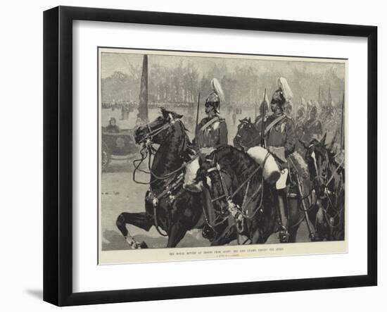 The Royal Review of Troops from Egypt, the Life Guards Passing the Queen-George L. Seymour-Framed Giclee Print