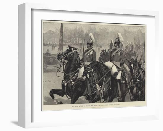 The Royal Review of Troops from Egypt, the Life Guards Passing the Queen-George L. Seymour-Framed Giclee Print