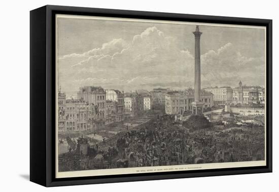 The Royal Review of Troops from Egypt, the Scene at Trafalgar-Square-null-Framed Premier Image Canvas