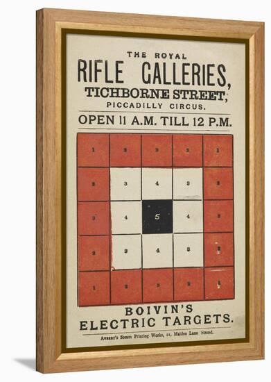 The Royal Rifle Galleries, Tichborne Street Boivin's Electric Targets-null-Framed Premier Image Canvas