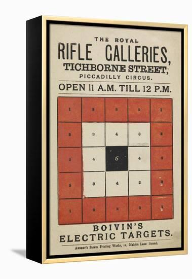 The Royal Rifle Galleries, Tichborne Street Boivin's Electric Targets-null-Framed Premier Image Canvas