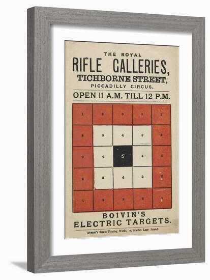 The Royal Rifle Galleries, Tichborne Street Boivin's Electric Targets-null-Framed Giclee Print