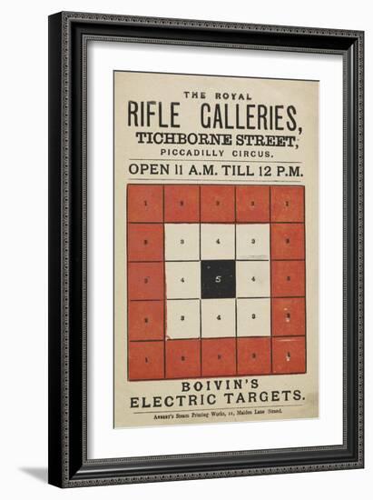 The Royal Rifle Galleries, Tichborne Street Boivin's Electric Targets-null-Framed Giclee Print