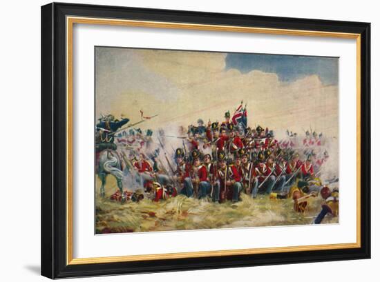 'The Royal Scots. The Square at Quatre Bras', 1815, (1939)-Unknown-Framed Giclee Print