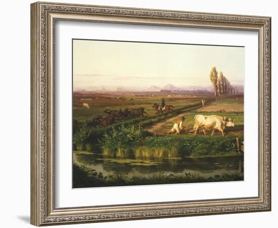 The Royal Site of Carditello-Filippo Palizzi-Framed Giclee Print