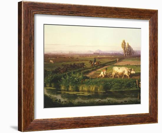 The Royal Site of Carditello-Filippo Palizzi-Framed Giclee Print