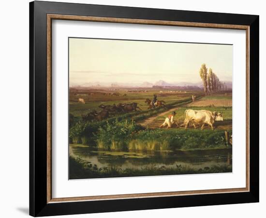 The Royal Site of Carditello-Filippo Palizzi-Framed Giclee Print