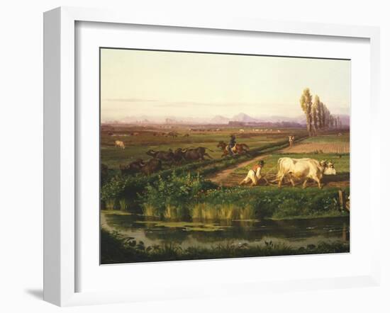 The Royal Site of Carditello-Filippo Palizzi-Framed Giclee Print