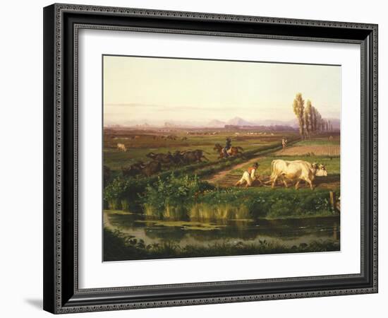 The Royal Site of Carditello-Filippo Palizzi-Framed Giclee Print