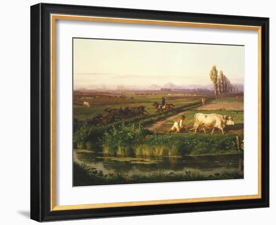 The Royal Site of Carditello-Filippo Palizzi-Framed Giclee Print