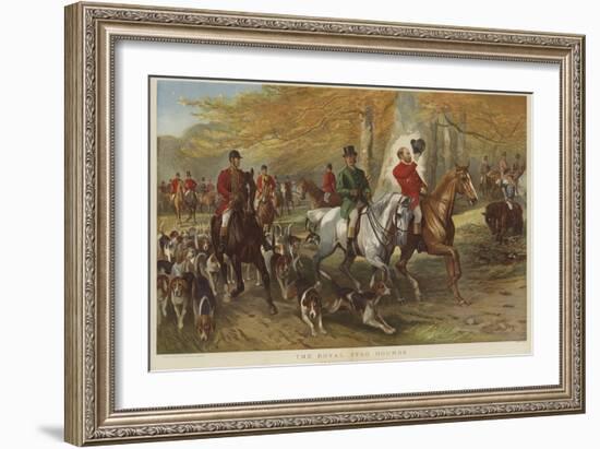 The Royal Stag Hounds, Hrh Prince of Wales and Lord Cork-George Bouverie Goddard-Framed Giclee Print