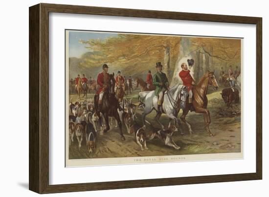 The Royal Stag Hounds, Hrh Prince of Wales and Lord Cork-George Bouverie Goddard-Framed Giclee Print