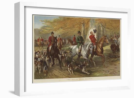 The Royal Stag Hounds, Hrh Prince of Wales and Lord Cork-George Bouverie Goddard-Framed Giclee Print