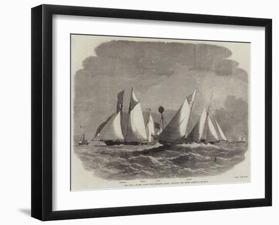 The Royal Thames Yacht Club Schooner Match, Rounding the Mouse Lightship-Edwin Weedon-Framed Giclee Print