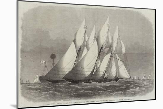 The Royal Thames Yacht Club Schooner-Match, the Cambria and Witchcraft Rounding the Mouse Light-Edwin Weedon-Mounted Giclee Print