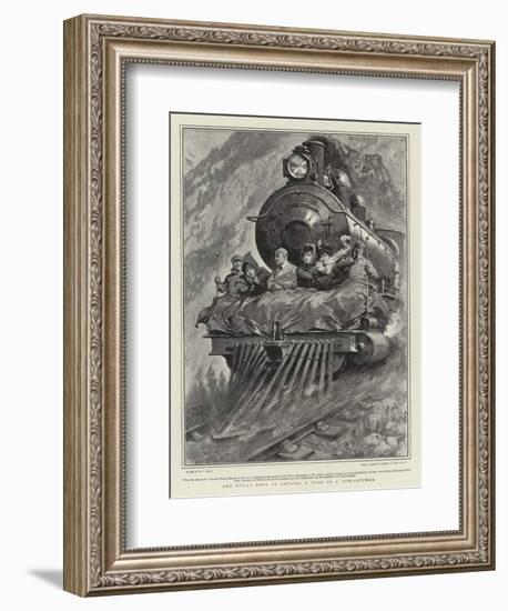 The Royal Tour in Canada, a Ride on Cow-Catcher-William T. Maud-Framed Giclee Print