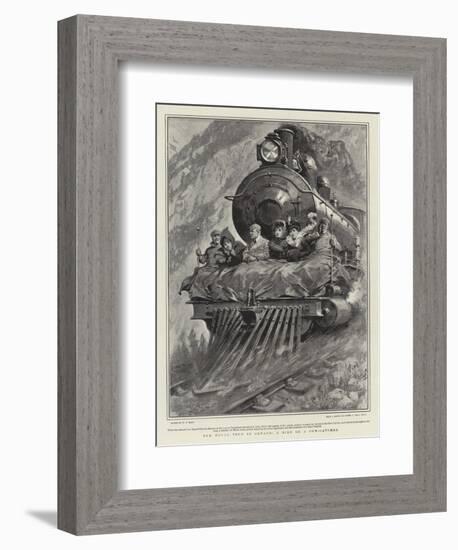The Royal Tour in Canada, a Ride on Cow-Catcher-William T. Maud-Framed Giclee Print