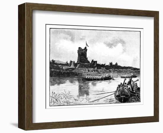 The Royal Tour in Ireland, Visit to Ross Castle, Killarney, 1887-William Barnes Wollen-Framed Giclee Print