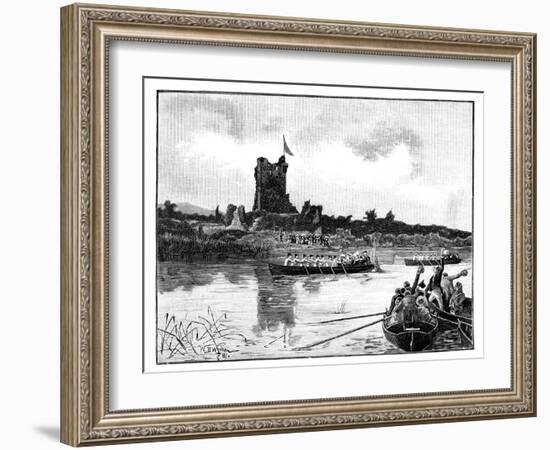 The Royal Tour in Ireland, Visit to Ross Castle, Killarney, 1887-William Barnes Wollen-Framed Giclee Print