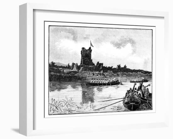 The Royal Tour in Ireland, Visit to Ross Castle, Killarney, 1887-William Barnes Wollen-Framed Giclee Print