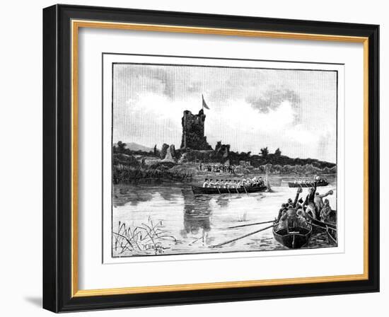 The Royal Tour in Ireland, Visit to Ross Castle, Killarney, 1887-William Barnes Wollen-Framed Giclee Print