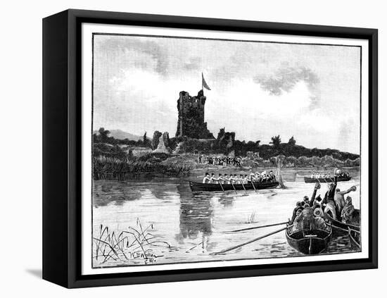 The Royal Tour in Ireland, Visit to Ross Castle, Killarney, 1887-William Barnes Wollen-Framed Premier Image Canvas