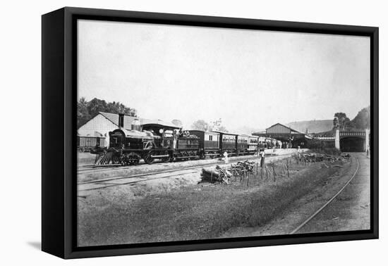 The Royal Train Leaving Kandy Station, Sri Lanka, C1910s-null-Framed Premier Image Canvas