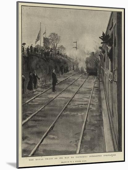 The Royal Train on its Way to Victoria, Interested Spectators-William Lionel Wyllie-Mounted Giclee Print