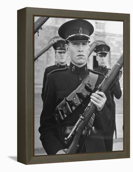 The Royal Ulster Constabulory Standing at Attention-William Vandivert-Framed Premier Image Canvas