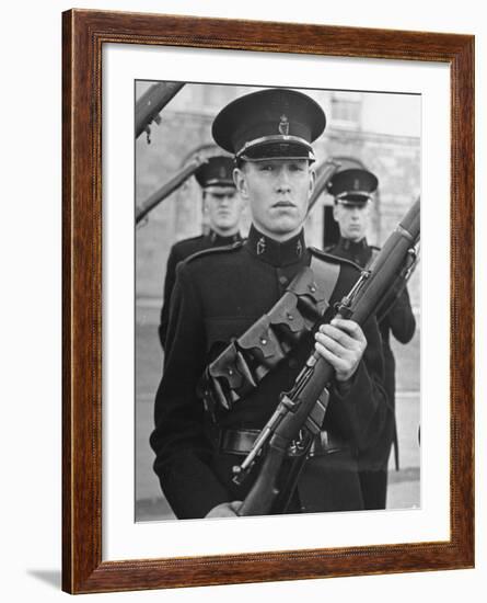 The Royal Ulster Constabulory Standing at Attention-William Vandivert-Framed Premium Photographic Print