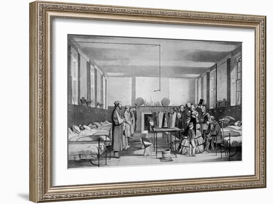 The Royal Visit to Brompton Hospital, 1850s-John Tenniel-Framed Giclee Print