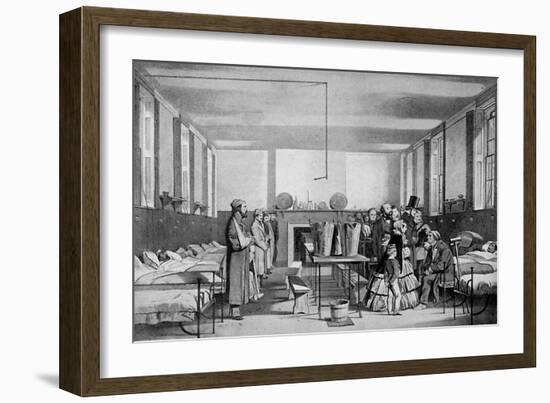 The Royal Visit to Brompton Hospital, 1850s-John Tenniel-Framed Giclee Print