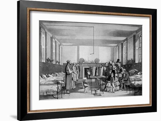 The Royal Visit to Brompton Hospital, 1850s-John Tenniel-Framed Giclee Print