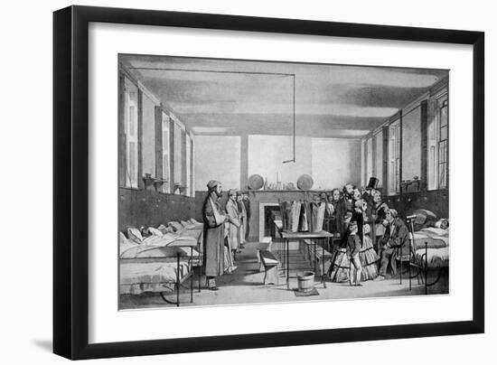 The Royal Visit to Brompton Hospital, 1850s-John Tenniel-Framed Giclee Print