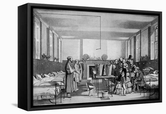 The Royal Visit to Brompton Hospital, 1850s-John Tenniel-Framed Premier Image Canvas