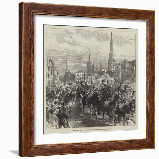 The Royal Visit to Coventry, the Procession Through the Town-Charles Robinson-Framed Giclee Print