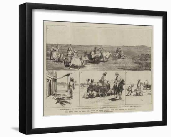 The Royal Visit to India, the Prince of Wales Hunting with the Cheetah at Muckinpoora-null-Framed Giclee Print