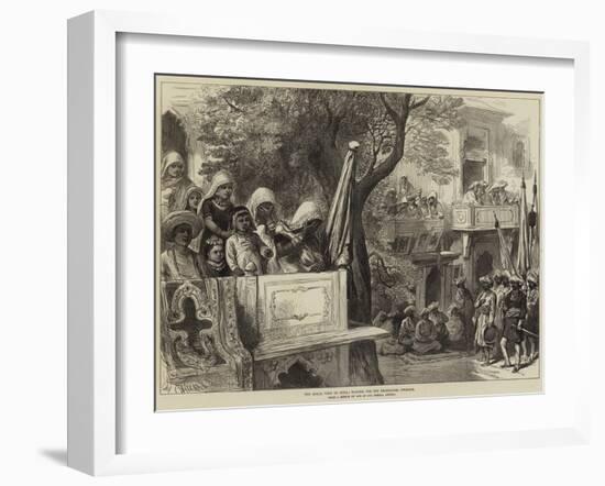 The Royal Visit to India, Waiting for the Shahzadah, Gwalior-Arthur Hopkins-Framed Giclee Print