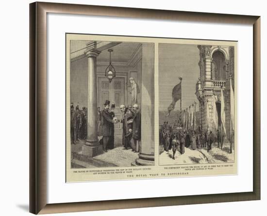 The Royal Visit to Nottingham-null-Framed Giclee Print